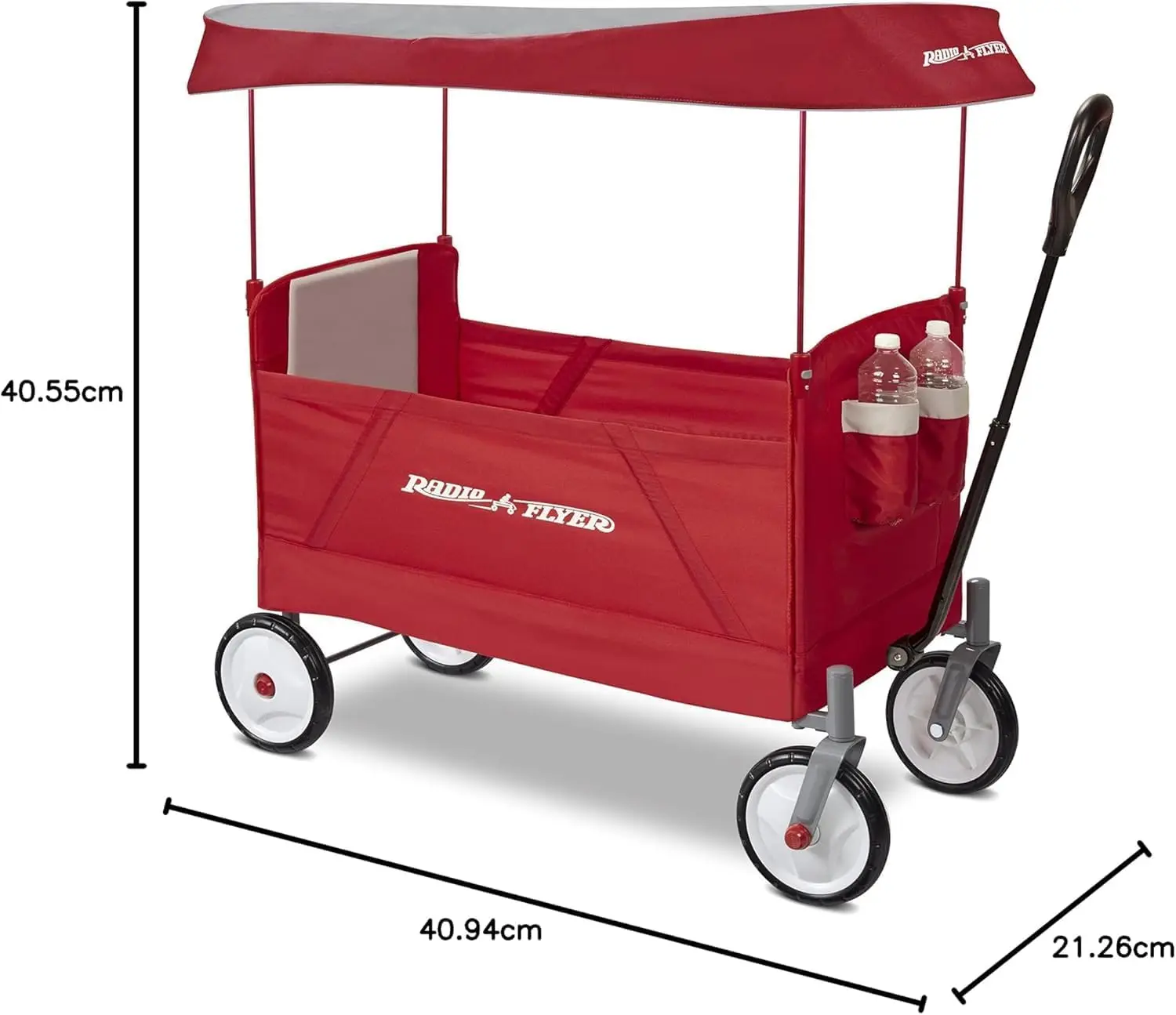 Radio Flyer Folding Wagon with Canopy for Kids, Garden and Cargo 2