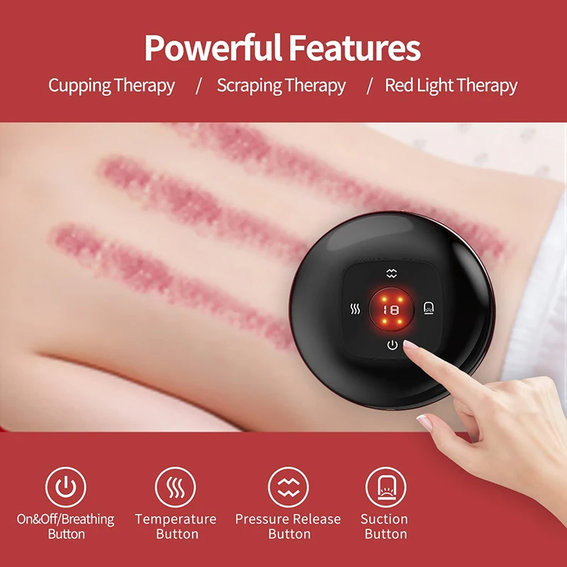 JianYouCare Portable Chinese Electric Vacuum Cupping Therapy Body Scraping Massage jars guasha Relieve professional Suction Cups 2