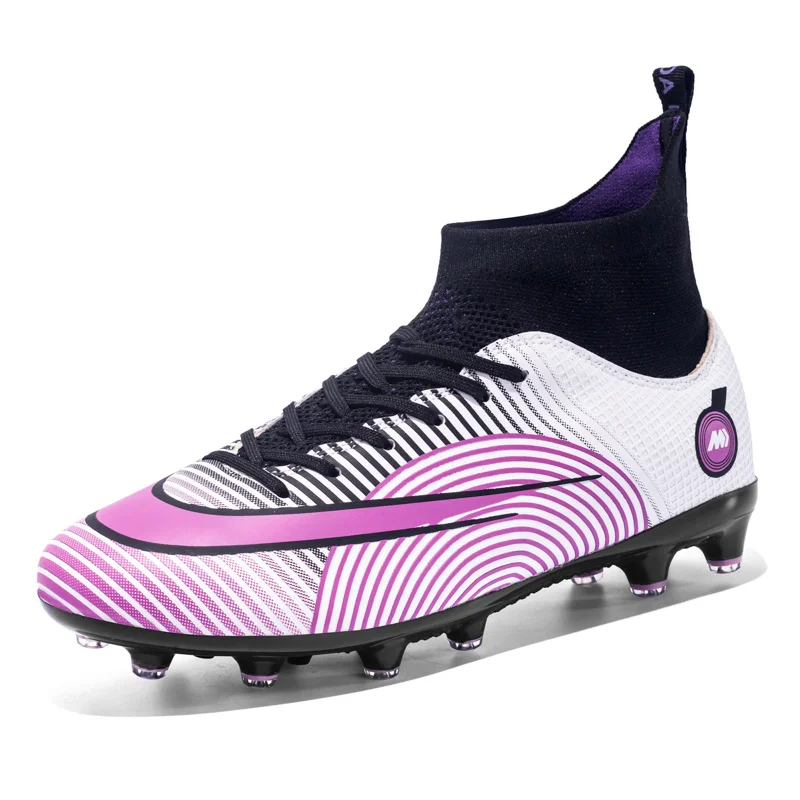 

Brand Fashion Society Football Boot High Men Women Breathable Socks FG Soccer Shoes Men Turf Futsal Claeats botas futbol hombre