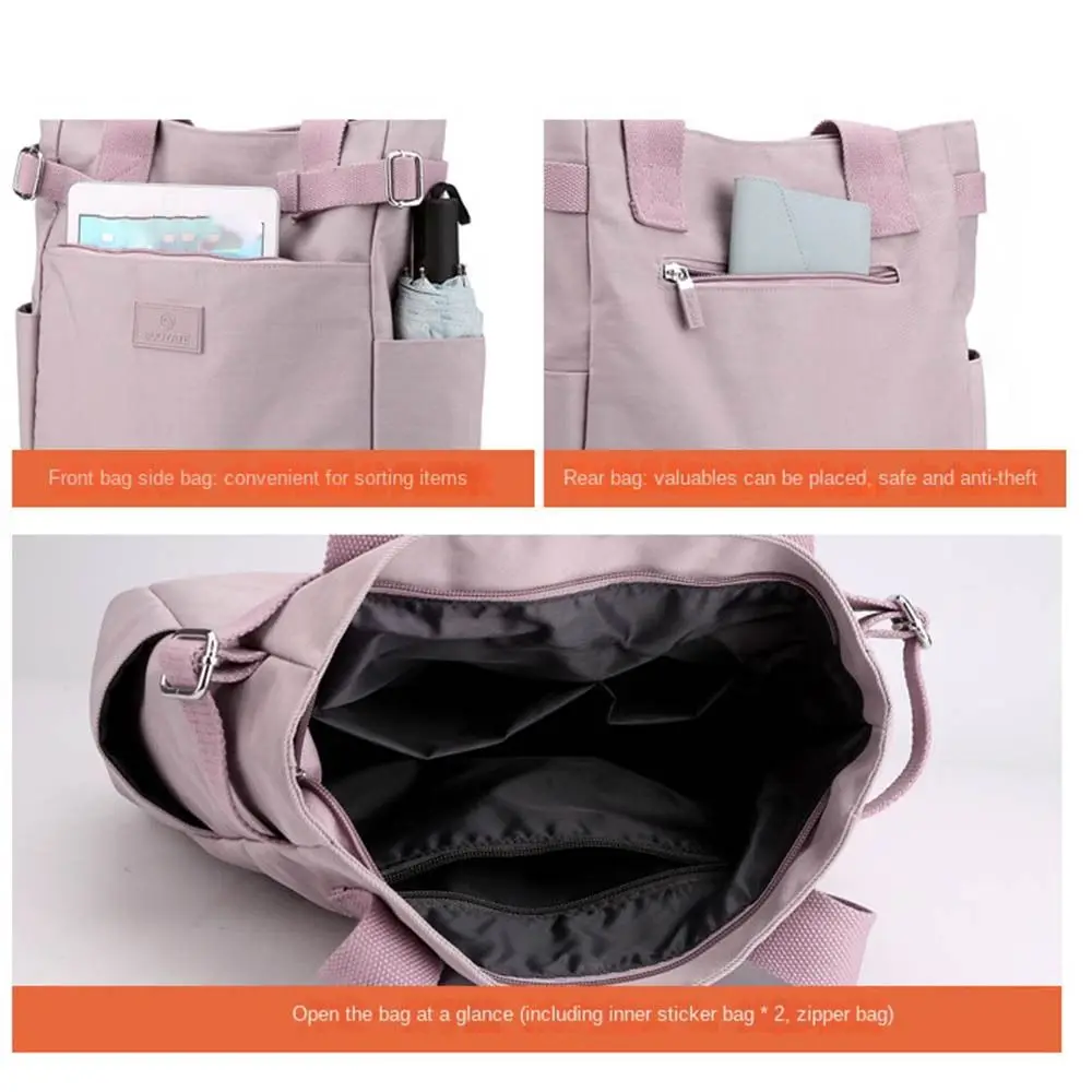 Frauen Koreanische Version Eine Schulter Leinwand Tasche Mode Literatur Und Kunst College Student Rucksack Klasse Tutorial Leinwand Tasche – Detail 11