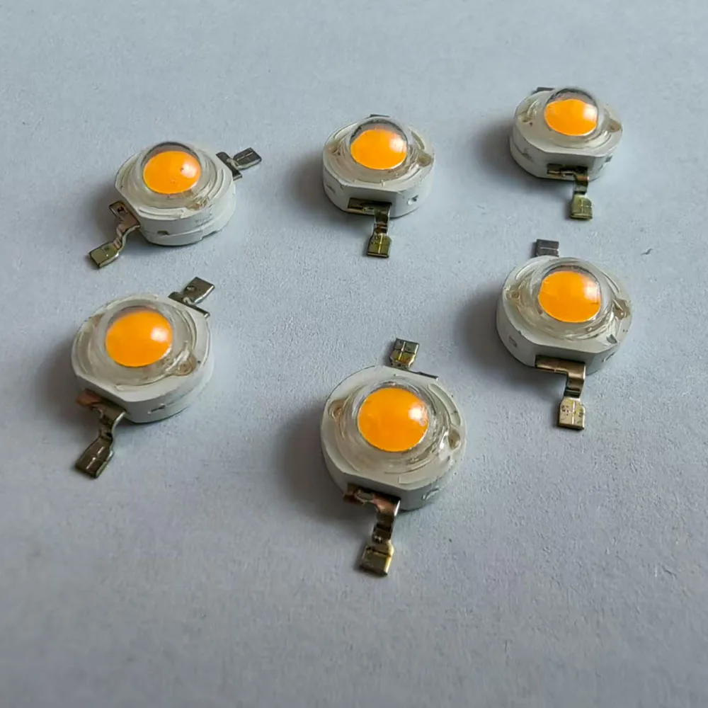 10개의 3W 고출력 LED 비즈, 노란색 조명, 12V DC, 350mA, 고휘도 LED