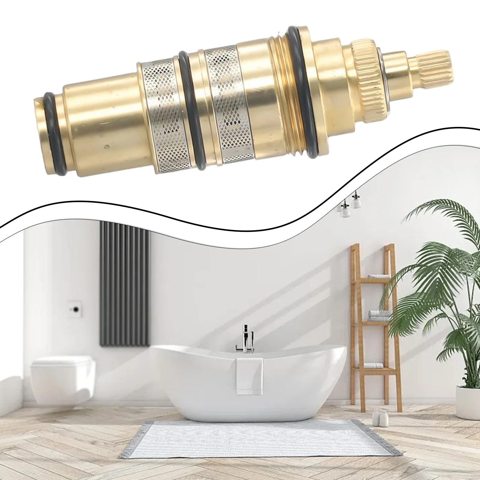 1PCS Brass Thermostatic Cartridge Temperature Control Valve Shower Bar Mixing Bathroom Accessories for Home Renovation electric solenoid valve