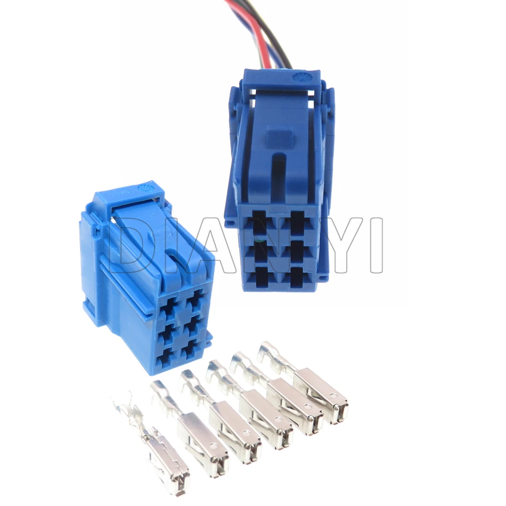 1 Set 6 Way AC Assembly Auto Wire Cable Connectors 1-965641-1 8-968970 ...