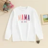 FOCUSNORM 2 Colors Family Matching Sweatshirt Outfits Letters Print Long Sleeve Spring Fall Pullover Baby Girls Boys Romper 5