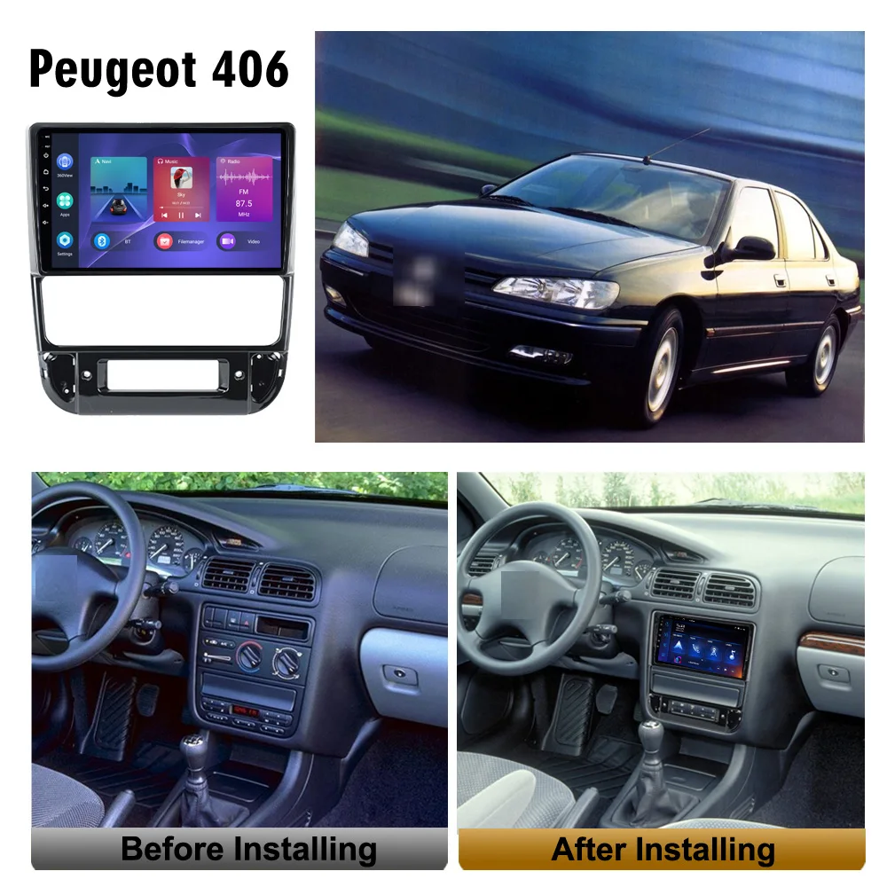 8-core Car Radio For Peugeot 406 1995 - 2005 Android 10.0 Wifi Gps  Navigation Multimedia Player Head Unit Aftermarket Stereo Dvd - Car  Multimedia Player - AliExpress