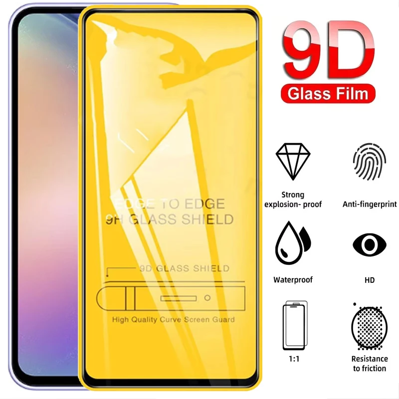Premium 9D Full Cover Tempered Glass Screen Protector, 1-5 Pack