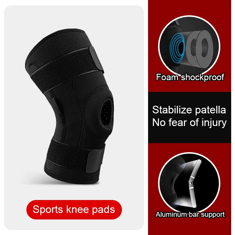 1 PC Professional Knee Support Brace Sports Safety Stabilizer Flexible Hinge Spring Knee Pad Guard Breathable Protector Strap