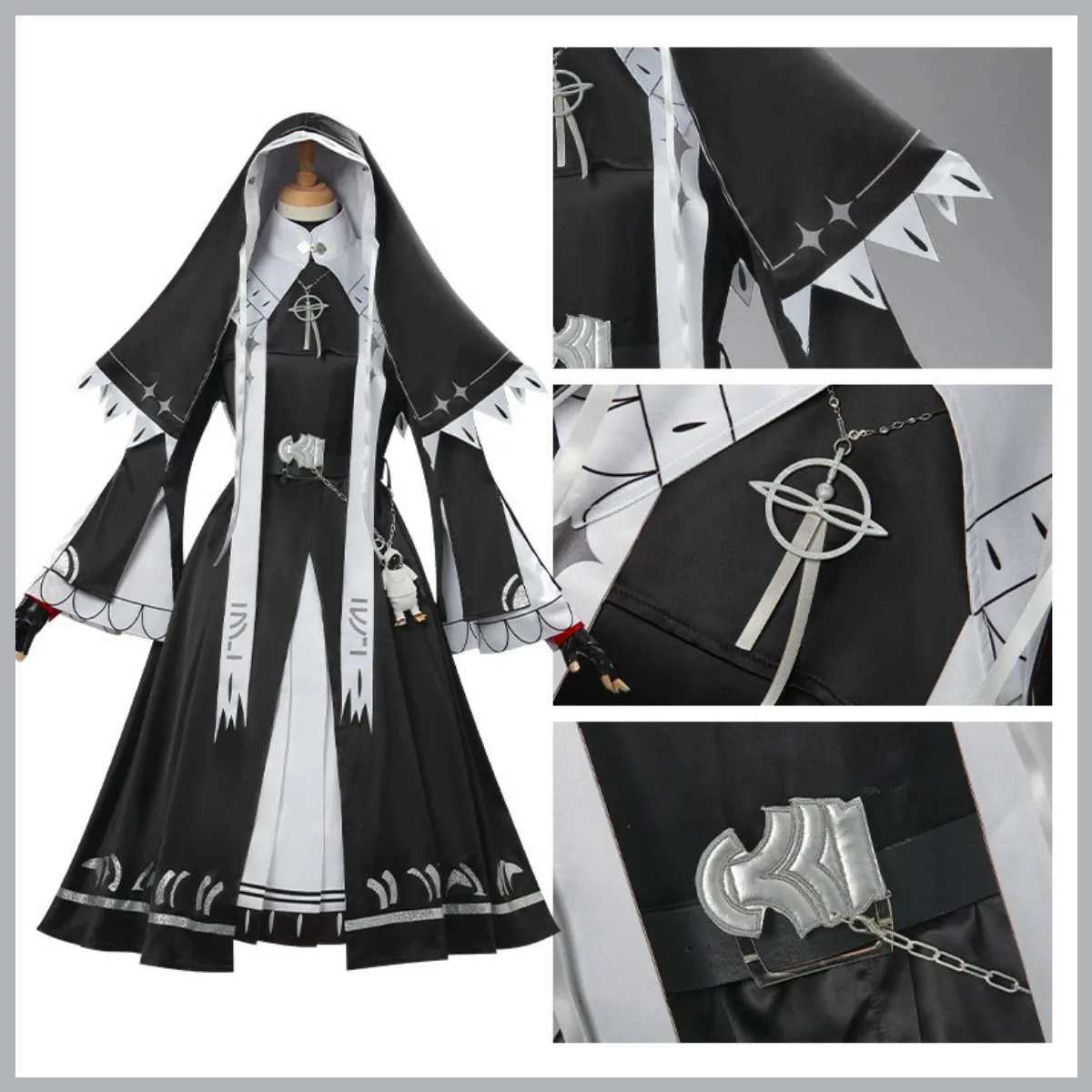 Arknights: Exusiai | Nun Costume Cosplay Set 31 Nun Costume Cosplay for Women