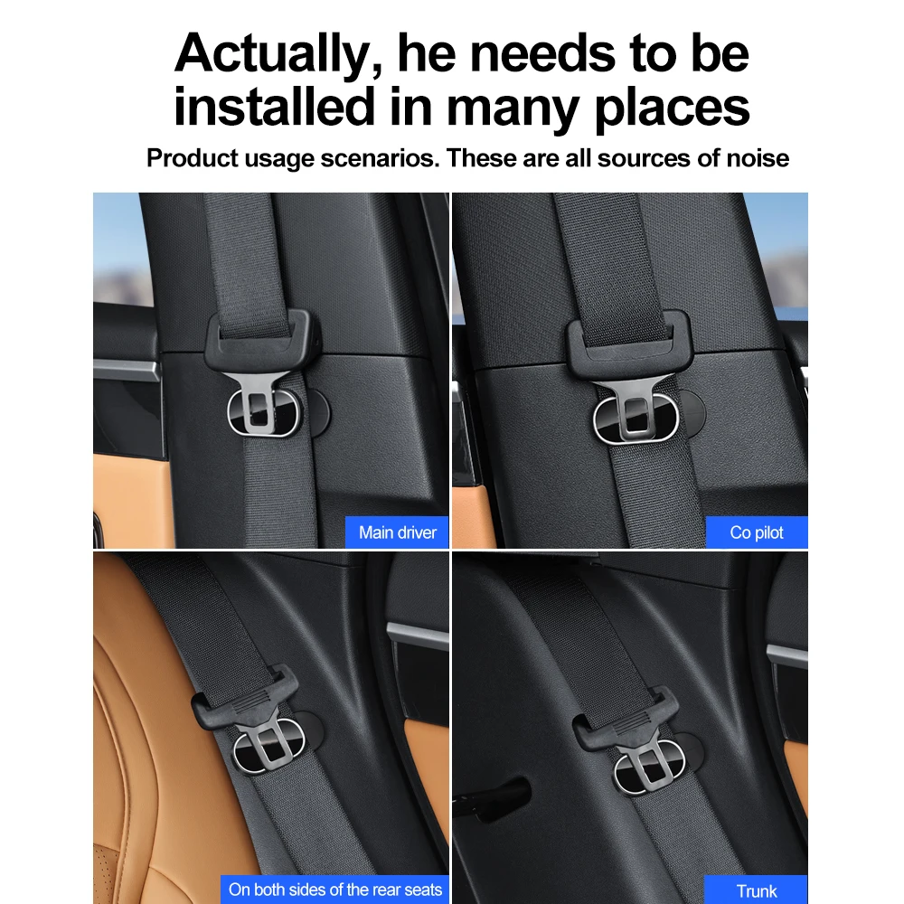 1/2/4PCS Car Adjustable Seat Belt Clip Holder Magnetic safety belt Fixed  for Tesla VW BMW Hyundai Auto Interior Accessories - AliExpress