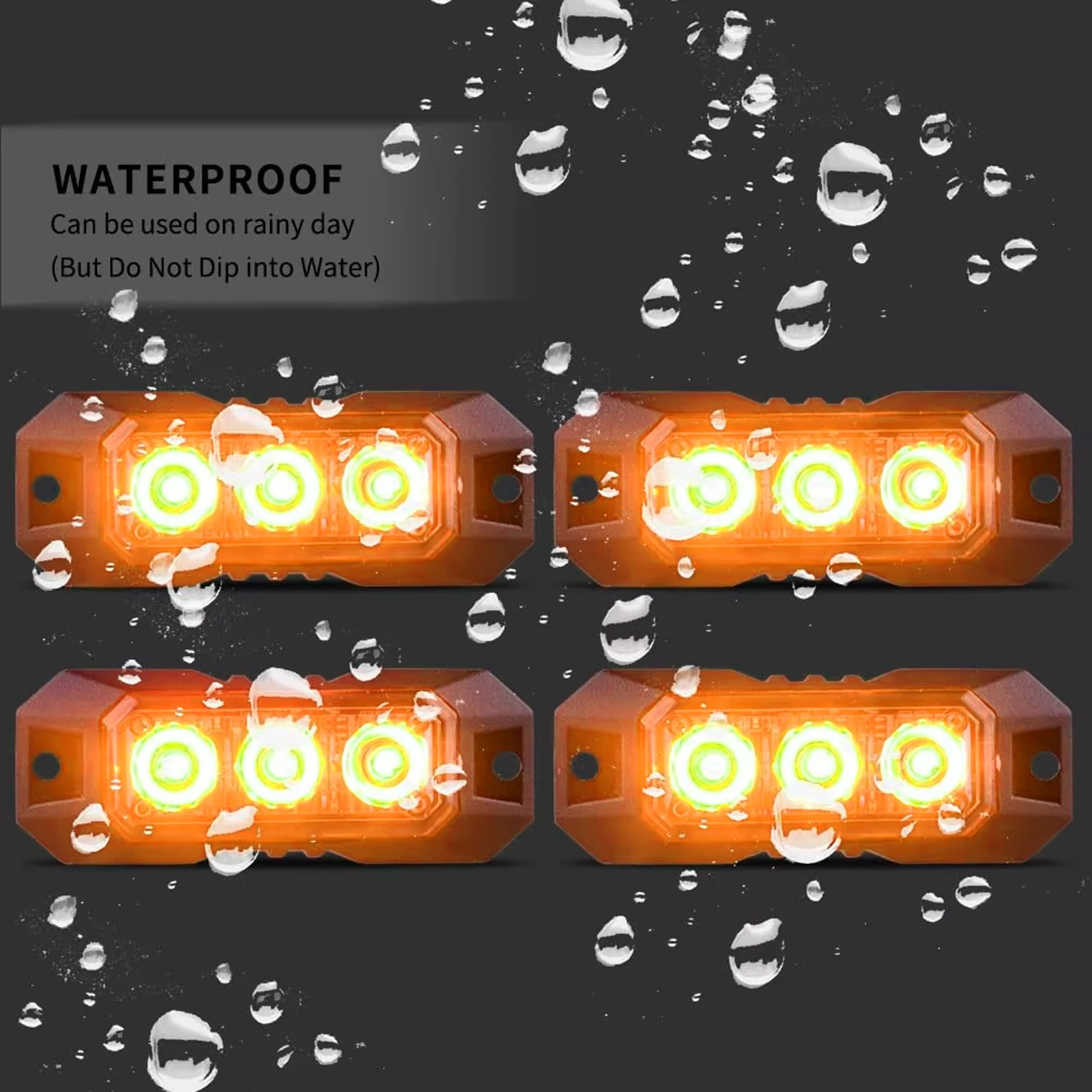 4pcs 3Led �ڵ��� ��Ʈ�κ� ��� �׸� �ڹ� ������ ����Ʈ �� �ڵ��� ���� Ʈ�� �����ε� ���� ���� ��ȣ ���� 12-24V
