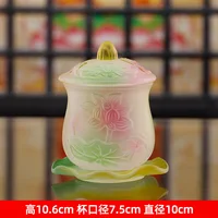 Coloured Glaze Buddha Ware Household Use Worship Buddha Suit, Water Supply Cup, Fruit Plate, Buddha Lamp, Incense Burner, Vase 2