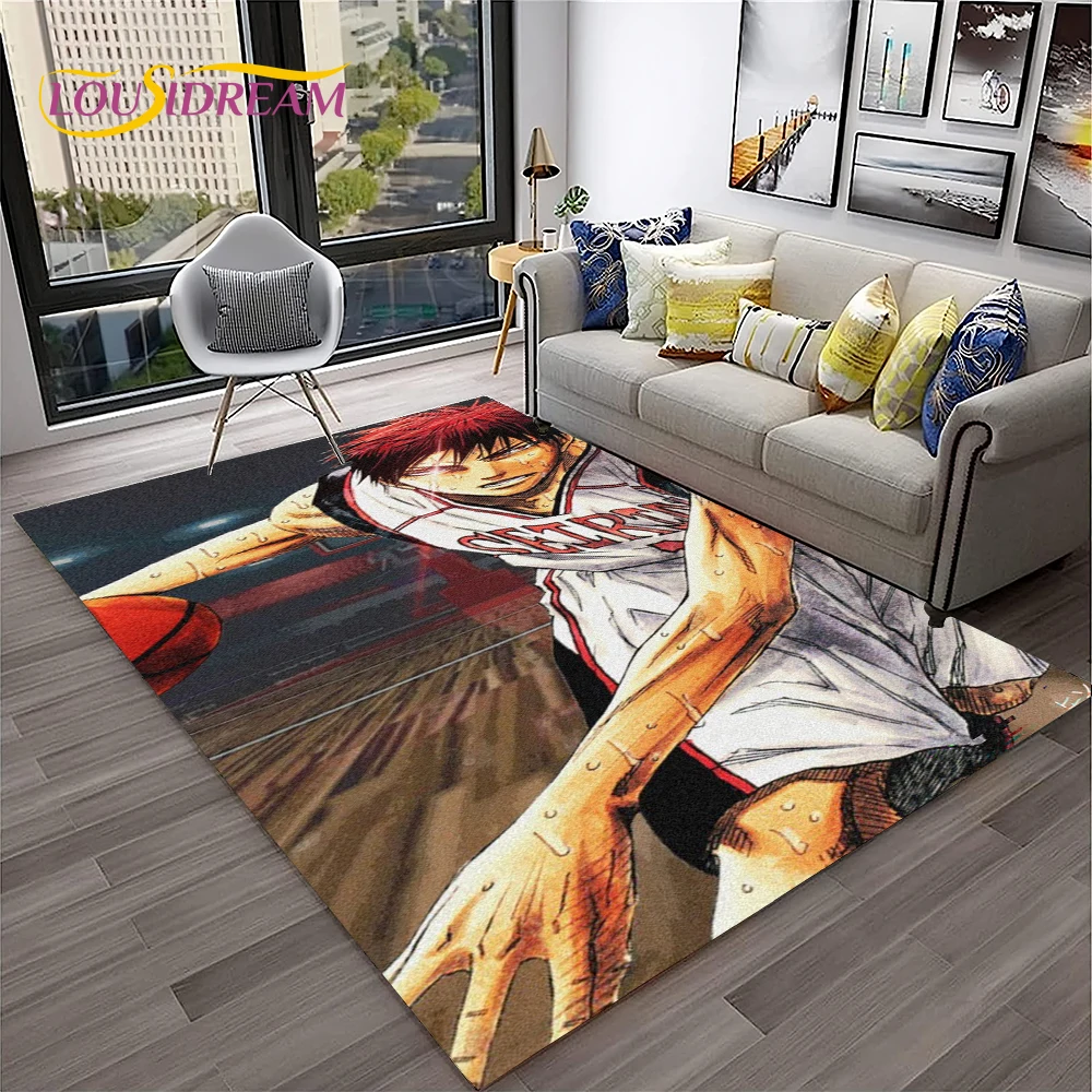 3D Cartoon Kuroko's Basketball Anime Carpet Rug for Home Living Room Bedroom Sofa Doormat Decor,kids Area Rug Non-slip Floor Mat