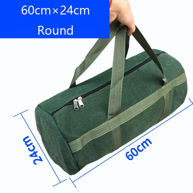 Large Size Tool Storage Bag Canvas Multifunction Portable Toolkit Electrician Tool Screws Nail Drill Bit Metal Parts Storage Bag