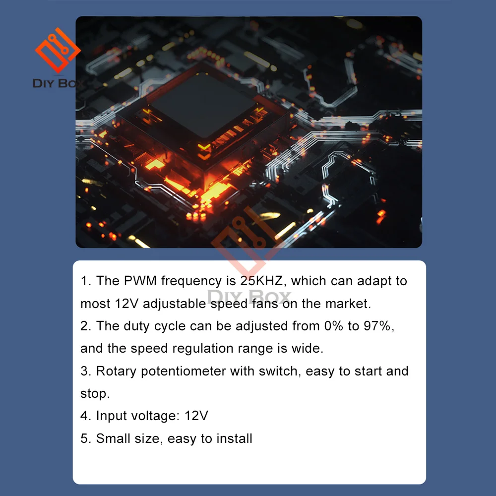 12V PWM Motor Speed Controller Module Single-channel Fan Adjustable Speed Regulator Control Governor Switch with motor speed controller