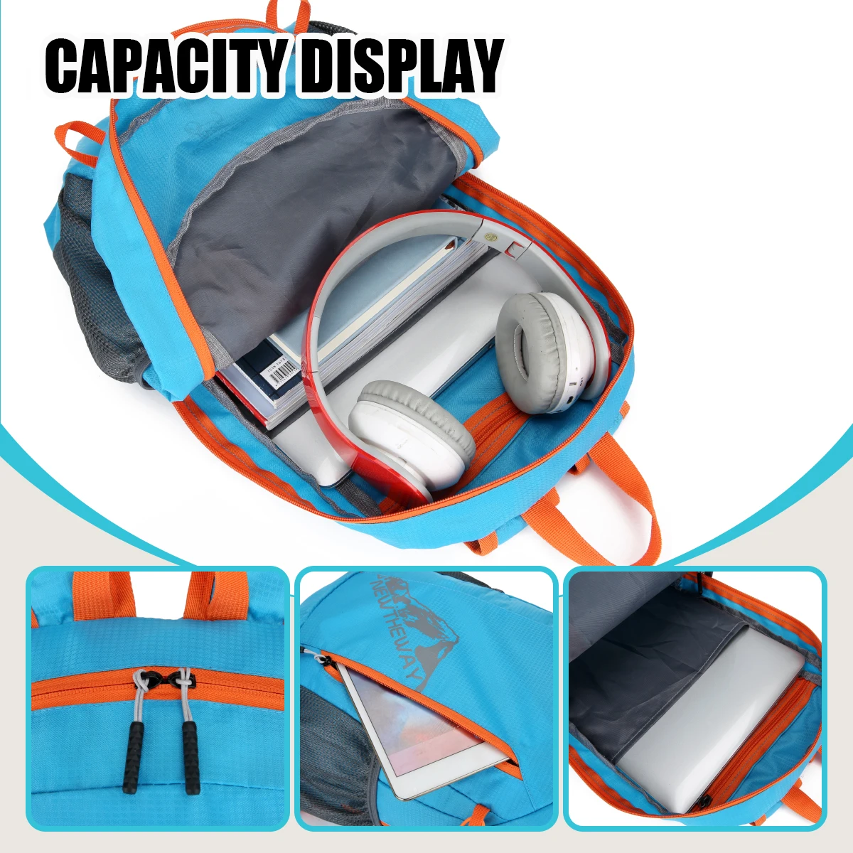 Travel Large-Capacity Outdoor Backpack Casual Sports Lightweight Backpack College Student School Bag Hiking Mountaineering Bag Cycling Trekking