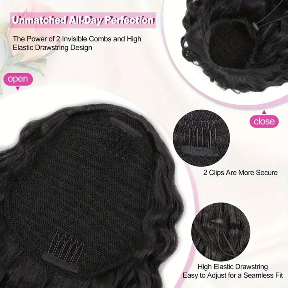 Brazilian Hair Curly Ponytail Extensions Human Hair Clip in Drawstring Ponytail 8-26 Inch human hair extensions