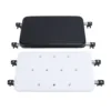 2Pcs Walker Seat Set Strong Load Bearing Black Soft Padded Rest Seat and White Quick Drainage Bath Plate Walker Attachable Seat 1