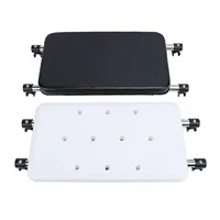 2Pcs Walker Seat Set Strong Load Bearing Black Soft Padded Rest Seat and White Quick Drainage Bath Plate Walker Attachable Seat 1