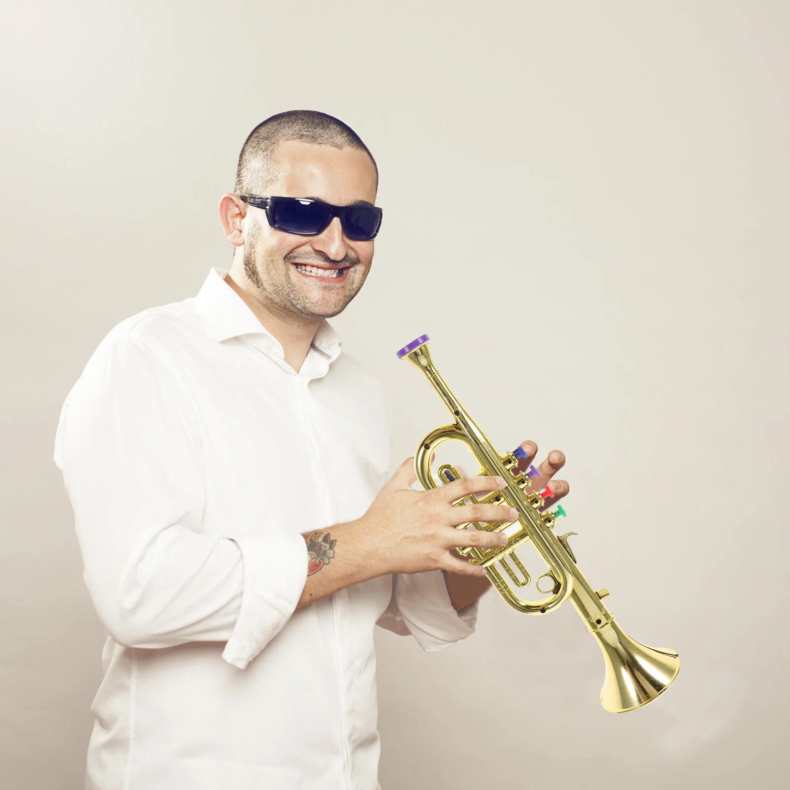 Kids Trumpet for Kids Musical Wind Instruments Saxophone Trumpet Horn Early Learning for Toddlers Trunk
