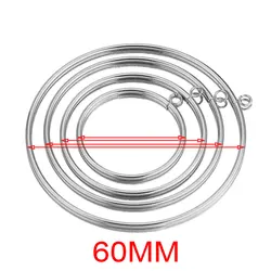 Set of 10 Gold - Plated Stainless Steel Large Circle Ring Charm Bezels (S60MM)