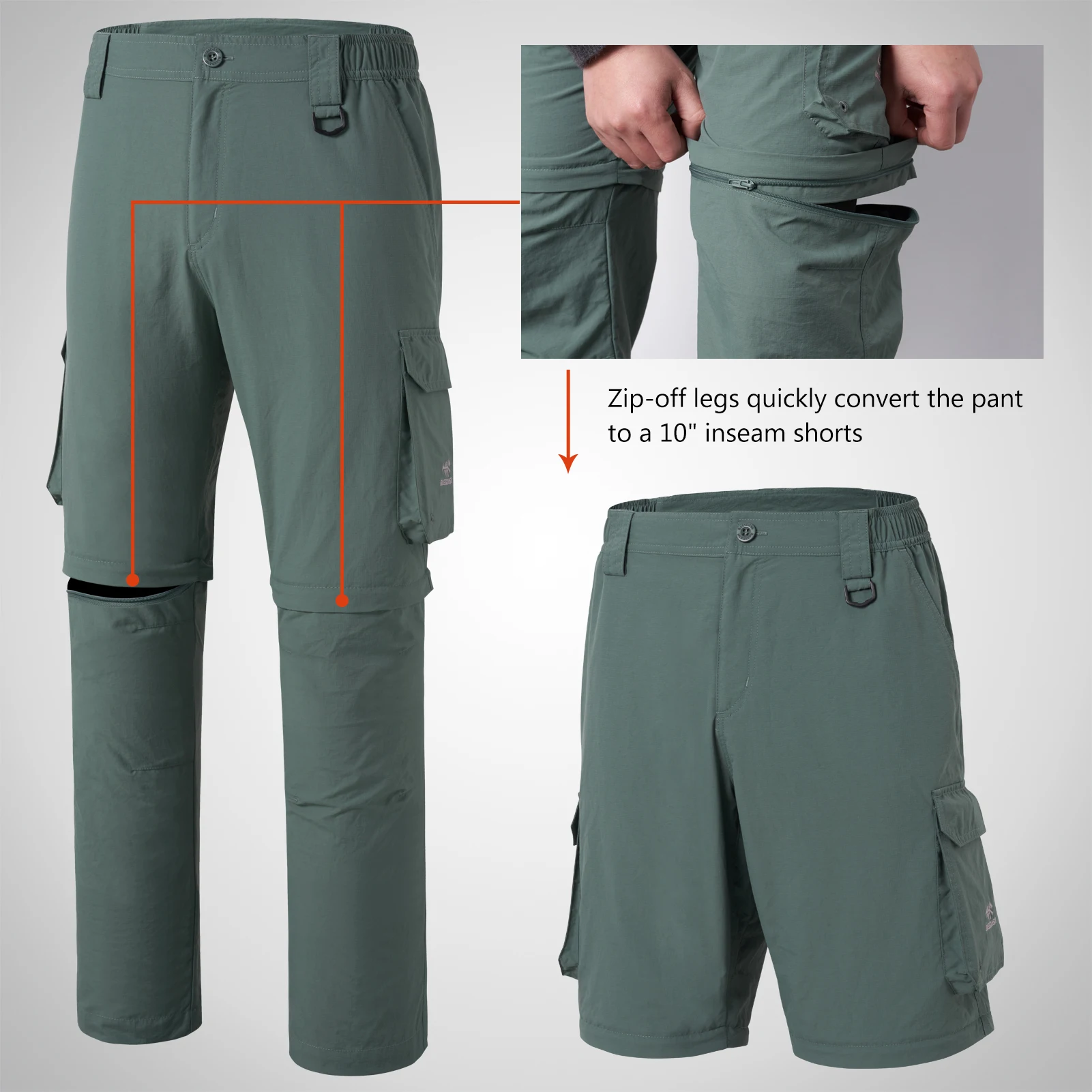 BASSDASH Summer Convertible Pants For Men Quick Dry Trousers Zip-Off Water  Resistant Fishing Hunting UPF50+ SD1 - AliExpress