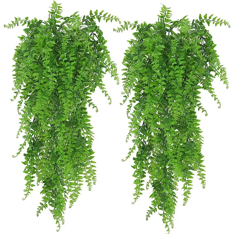Lush 32-Inch Faux Boston Fern Garland for Indoor & Outdoor Decor