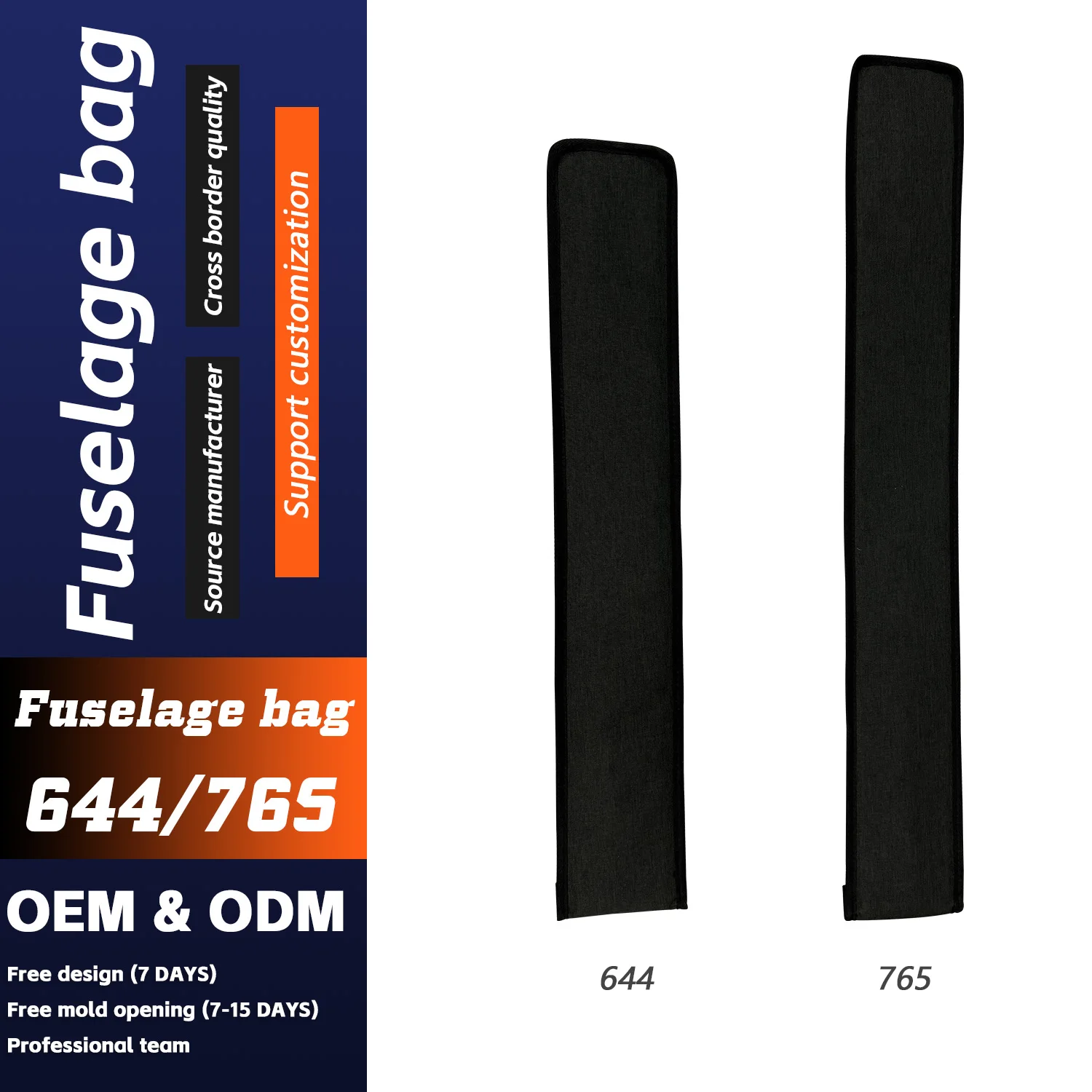 644MM 765MM PVC Waterproof Fuselage Protection Bag Universal Hydrofoil Surfing Accessories