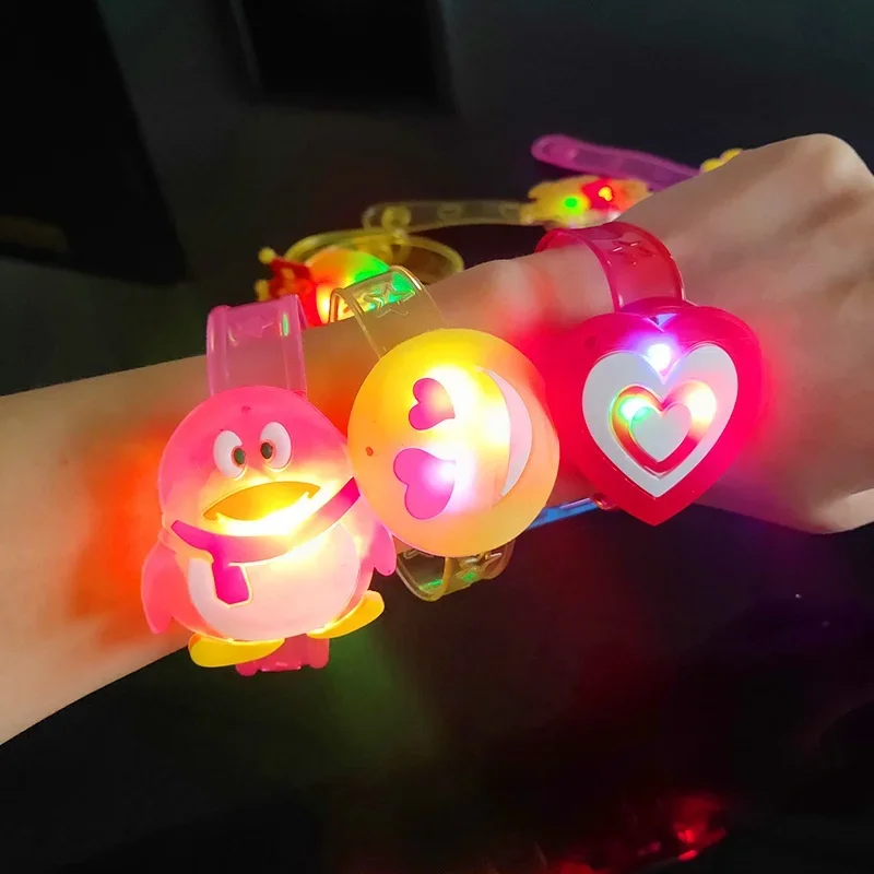 Flashing Wristband Glowing Cartoon Bracelet Children Toy Bracelet Funny Gift Christmas Party Decoration, bangle bracelet