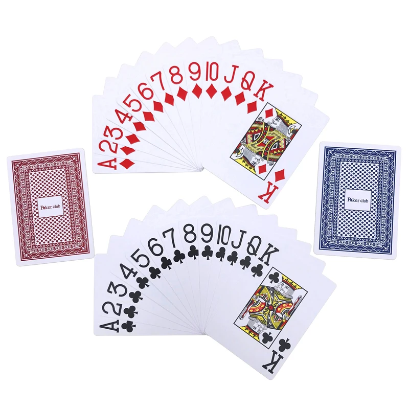 Baccarat Texas Hold'em Plastic Playing Cards Waterproof Smooth Poker Set Club Card Board Bridge Games 63*88mm 2Sets/Lot, playing cards,plastic playing cards,poker set