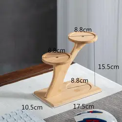 Bamboo 2 - Tier Desktop and Balcony Organizer - Compact Design for Home and Office Decor (S)