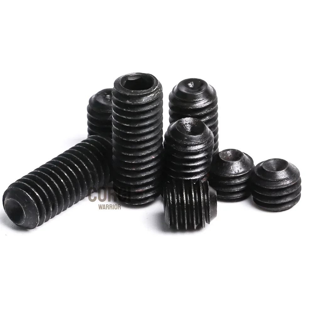 Hex Socket Screw Hexagon Socket Screw Hexagon Socket Head Screw Screw and Nut Kit Computer Screw Kit Laptop Screw Kit Self Tapping Screw Kit SSD Mounting Screws Kit Electronic Repair Screws 60-845 Grub Set Screws Assortment Kit M2 M2.5 M3 M4 M5 M6 M8 Cup-Point Cone Point Black 12.9 Class Alloy Steel Screws