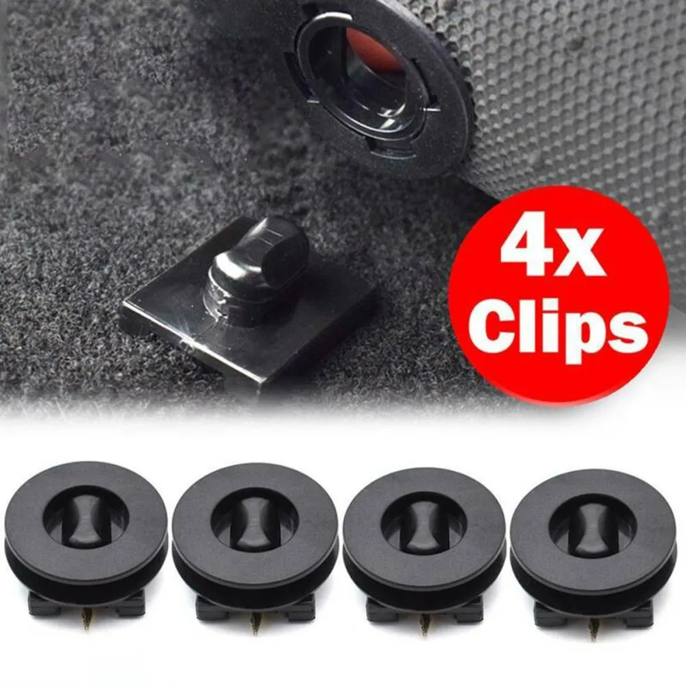 4xUniversalCarFloorMountingPointsCarpetMatMatsClipsFixing