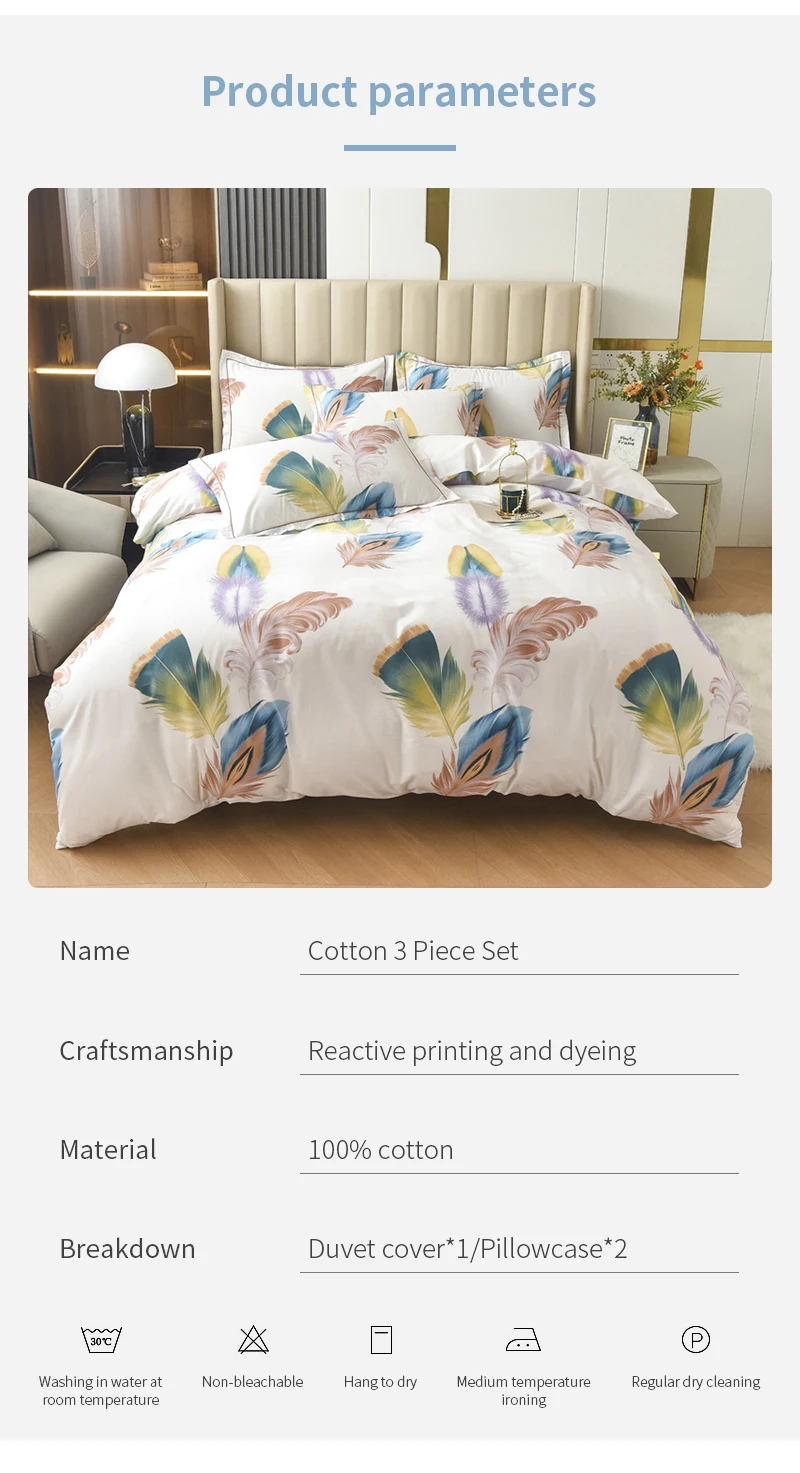 Title 9, Jogo de lençol e capa de edredom de algodão plu...