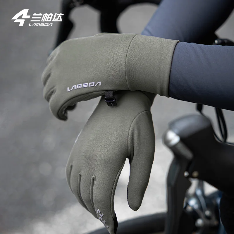 Lameda Cycling Gloves Fleece Warm Bicycle Gloves Full Finger Touch Screen Riding Autumn Winter Men And Women sports gloves finger gloves