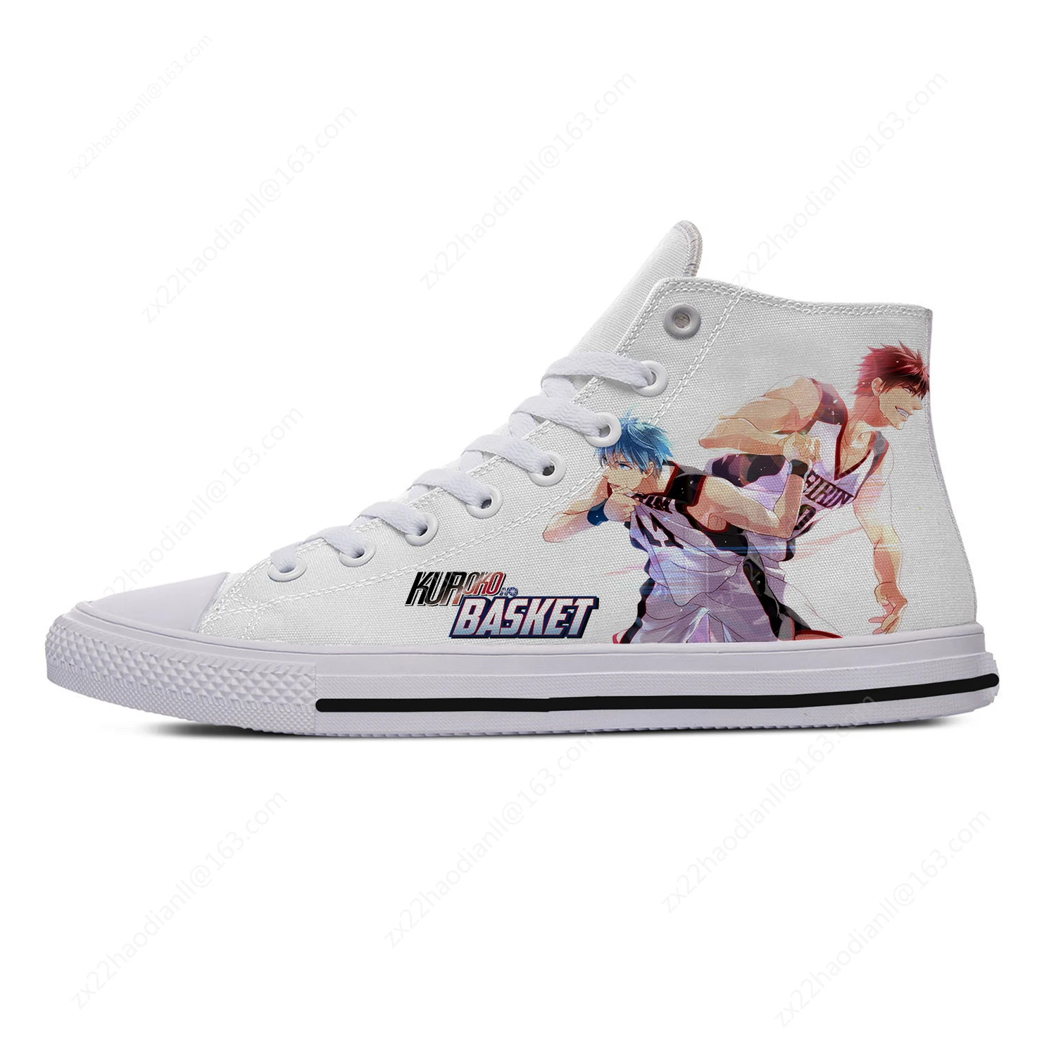 Hot Anime Kuroko no Basket High Top Sneakers Mens Womens Teenager Casual Shoes Canvas Running Shoes 3D Print  Lightweight shoe