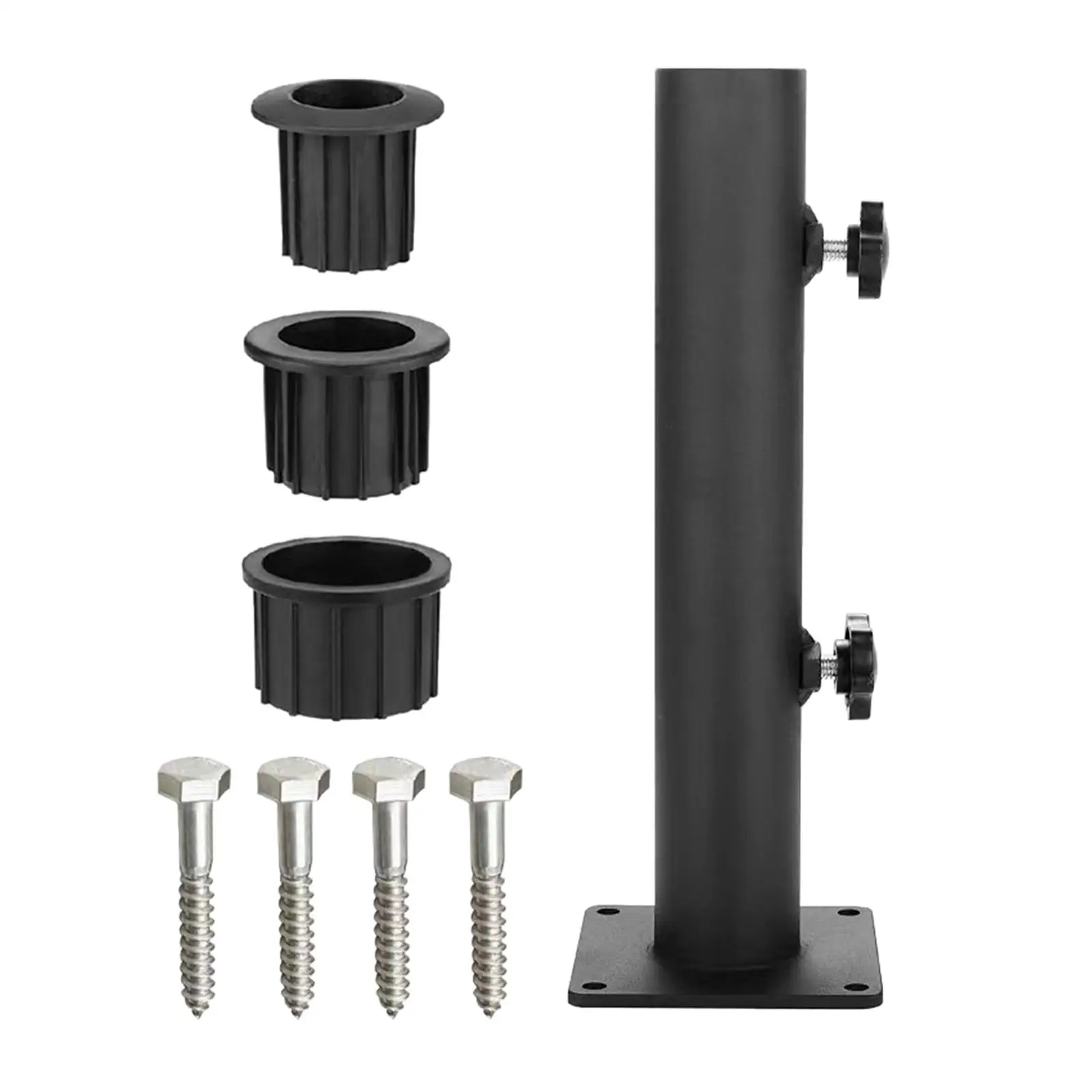 Umbrella Stand Outdoor Umbrella Base Stand Rustproof Fits 32mm/38mm/ 48mm Pole Weather Resistant Parasol Umbrella Mount Parts for Outdoor Patio