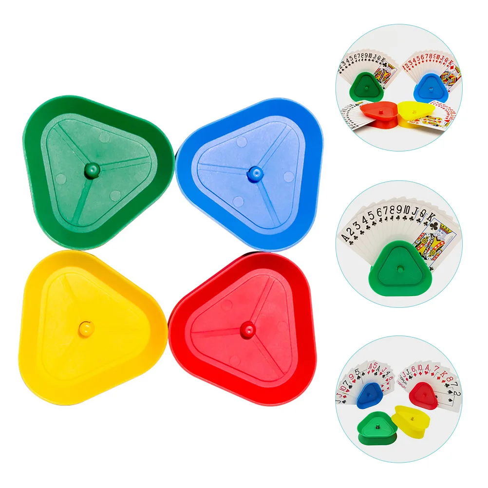 

Card Holders Triangle Shaped Playing Card Holders Board Game Accessories Card Holders For Playing Cards Hands Free