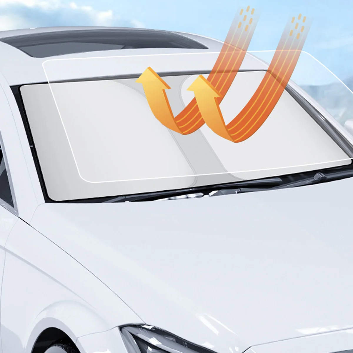 1pc Car Thermal Insulation Sunshade General Motors Windshield Sunshade Car Windshield Foldable Interior Accessories car sunshade windshield sunshade windshield sun shade