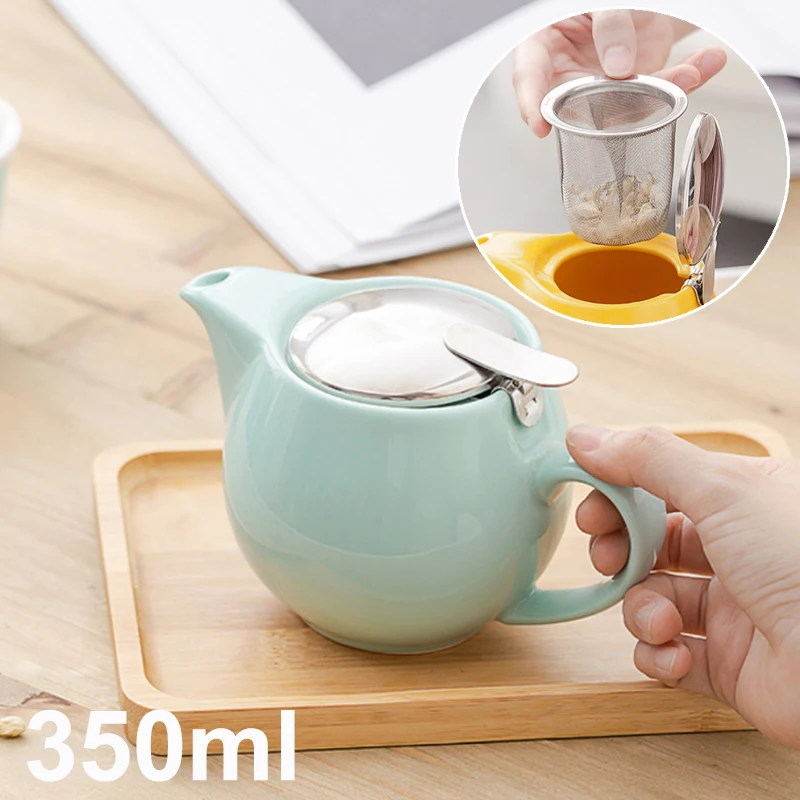 350ml Mini British Ceramic Pot with Filter Handbrewed Coffee Pot Appliance Set Large Portable Teapot Afternoon Christmas Gift coffee maker coffee pot