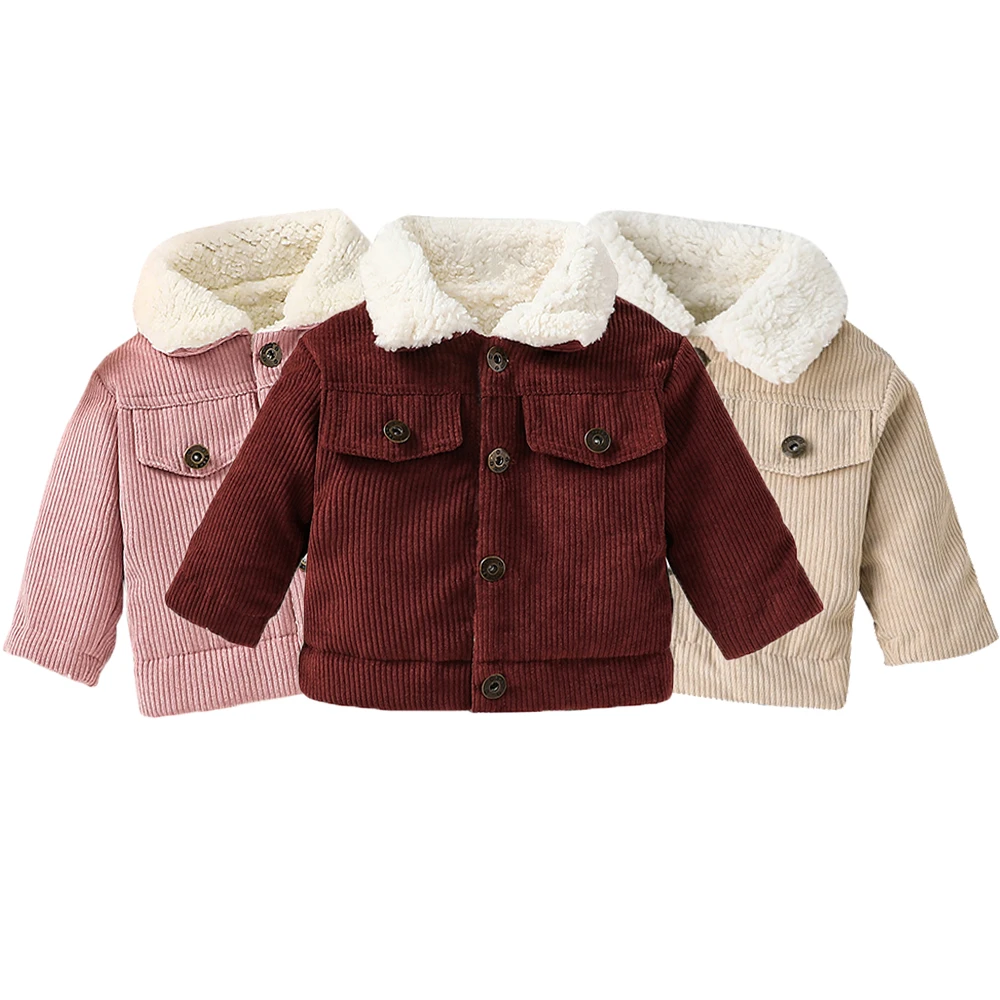 Newborn Baby Girls Jacket Corduroy Infant Clothing Baby Boy Jacket