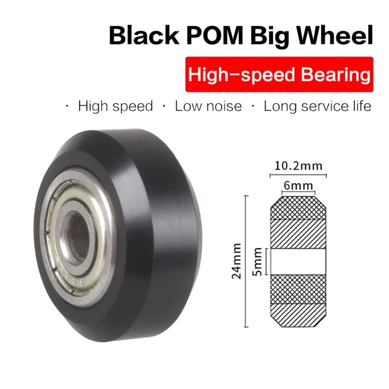 

3D Printer POM Pulley Wheels Plastic Linear Bearing Pulley 625zz Passive Round Wheel Roller for CR10 3D Printer