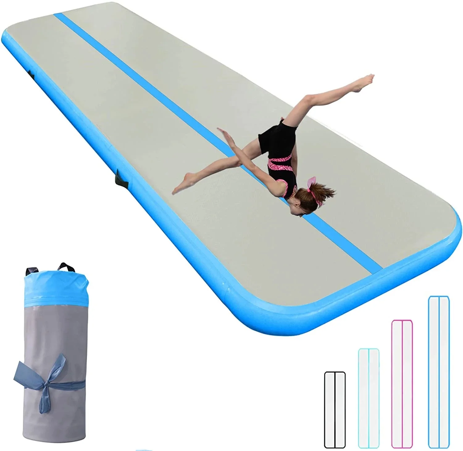 

Inflatable Gymnastics Tumbling Mat 6x2x0.2M AirTrack Air Floor Trampoline for Home Use/Training/Cheerleading Bouncing Mat