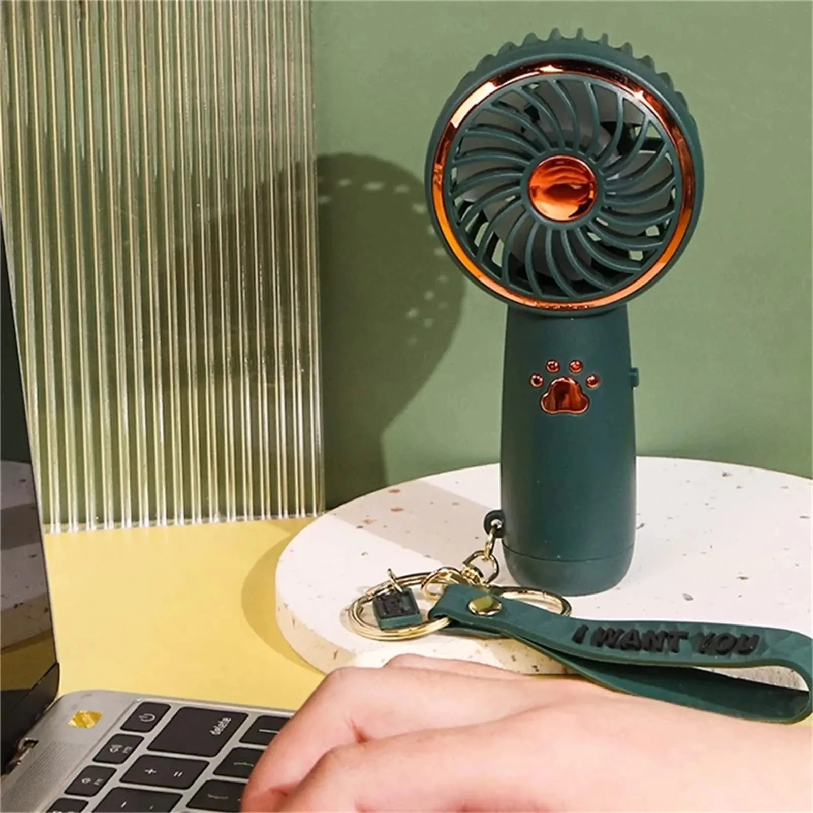 Mini Fan Cute Cartoon Portable Rechargeable USB Handheld Fan Outdoor Family Easy To Carry High Value Mini Fan