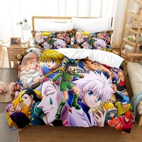 New Hunter X Hunter Bedding Set Single Twin Full Queen King Size Bed Linen Set Aldult Kids Home Decor Duvet Cover Gift Blanket 2