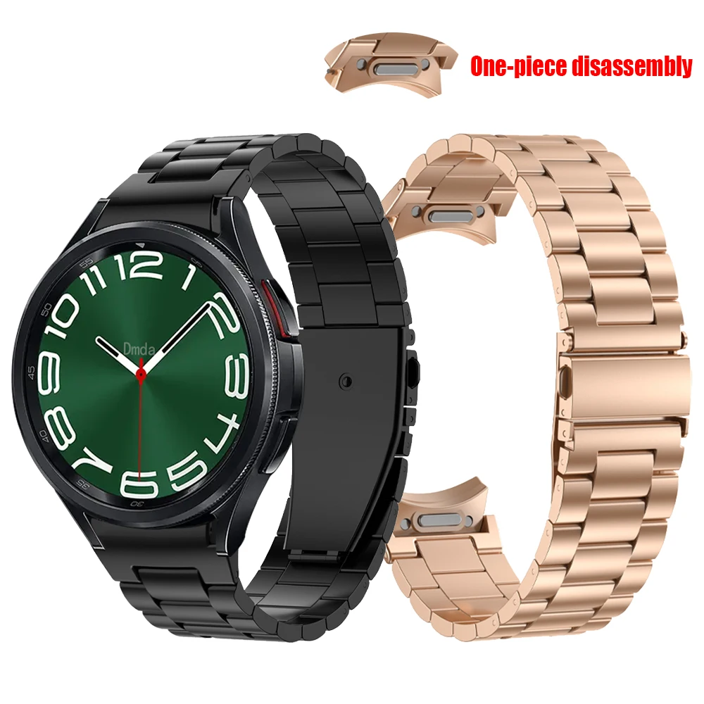 

Official Metal Stainless Steel Strap For Samsung Galaxy Watch 6 4 Classic 47mm 46mm 43mm/Watch5 Pro 45mm/40mm 44mm No Gaps Band