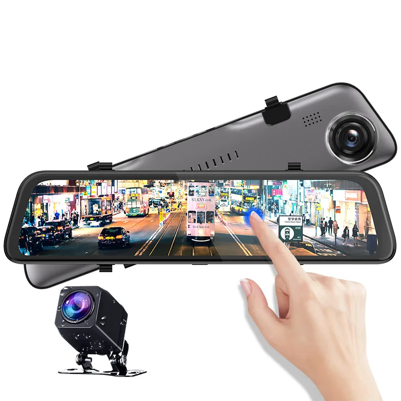 

12 Inch 2K Video Stream Car RearView Mirror DVR 2.5D Screen Super Night Vision Dash Cam era Recorder Dual Registrar