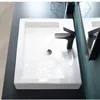 24x18 inch ceramic container sink above countertop, rectangular bathroom countertop, bathroom sink bowl basin with faucet hole 3