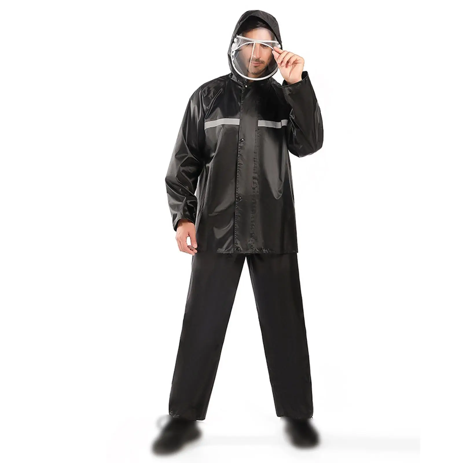 Rain suits for Men Jacket and Pants Lightweight Hooded Rain Gear for Travel
