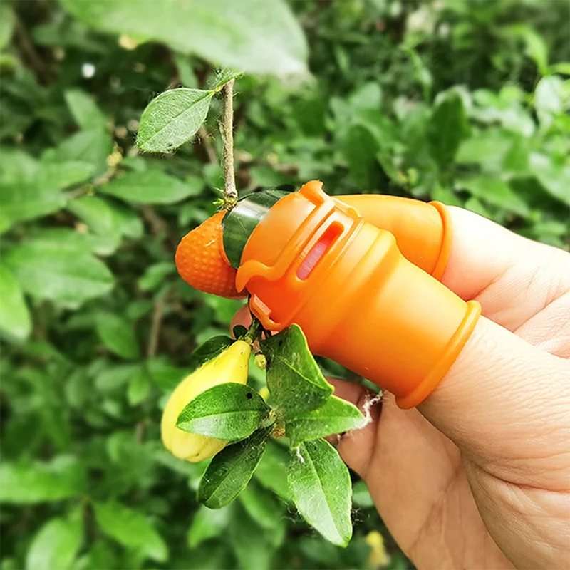 Silicone Thumb Knife Finger Protector Vegetable Harvesting Knife Plant Blade Scissors Safety Cutting Rings Garden Gloves Tools