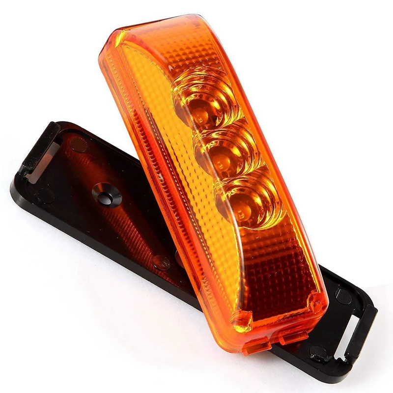 

3X 3 LED 3.9Inch Car Truck Side Marker Light Tail Rear Lamps Indicator Marker 10-24V For Trailer Rv Boat Lorry